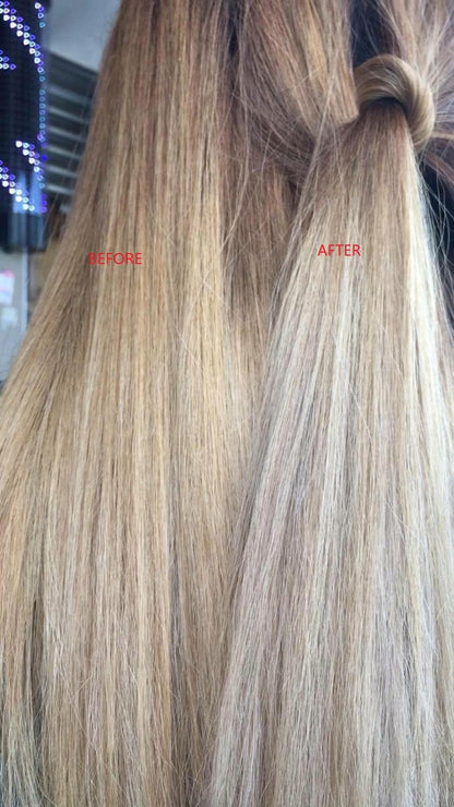 Argan Deluxe - Professional Silver Shampoo before after